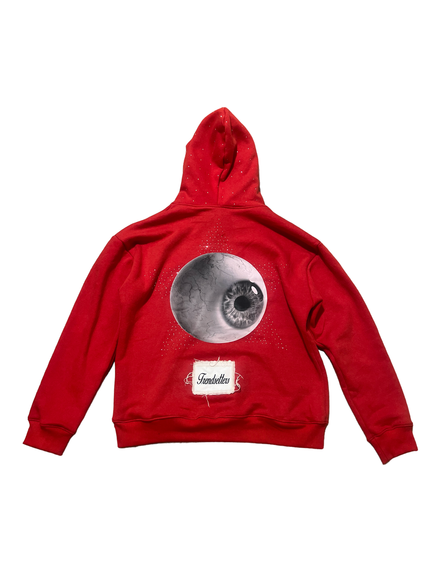 EYE RHINESTONE HOODIE (RED)