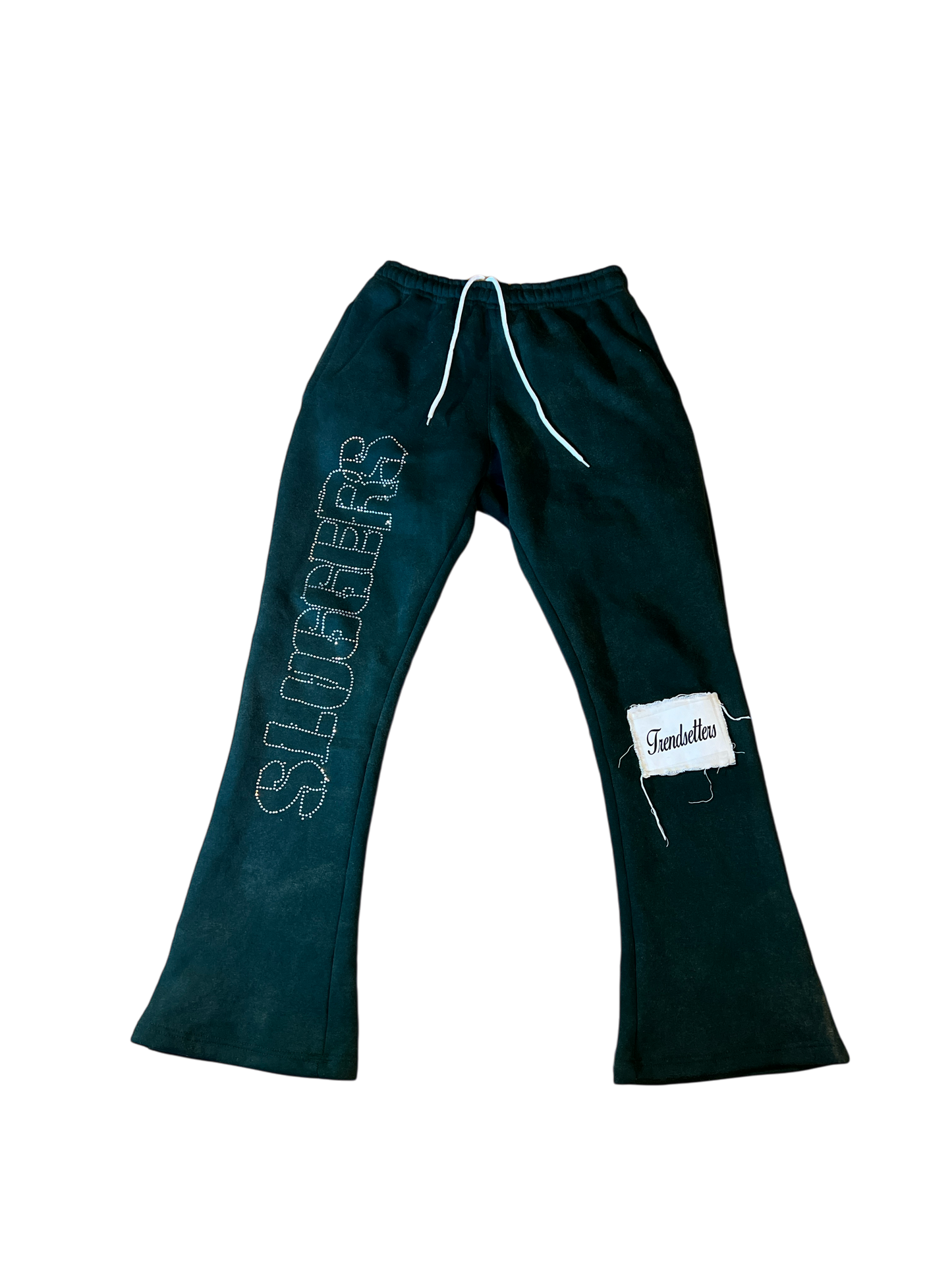 SLUGGERS RHINESTONE FLARE SWEATS (GREEN)