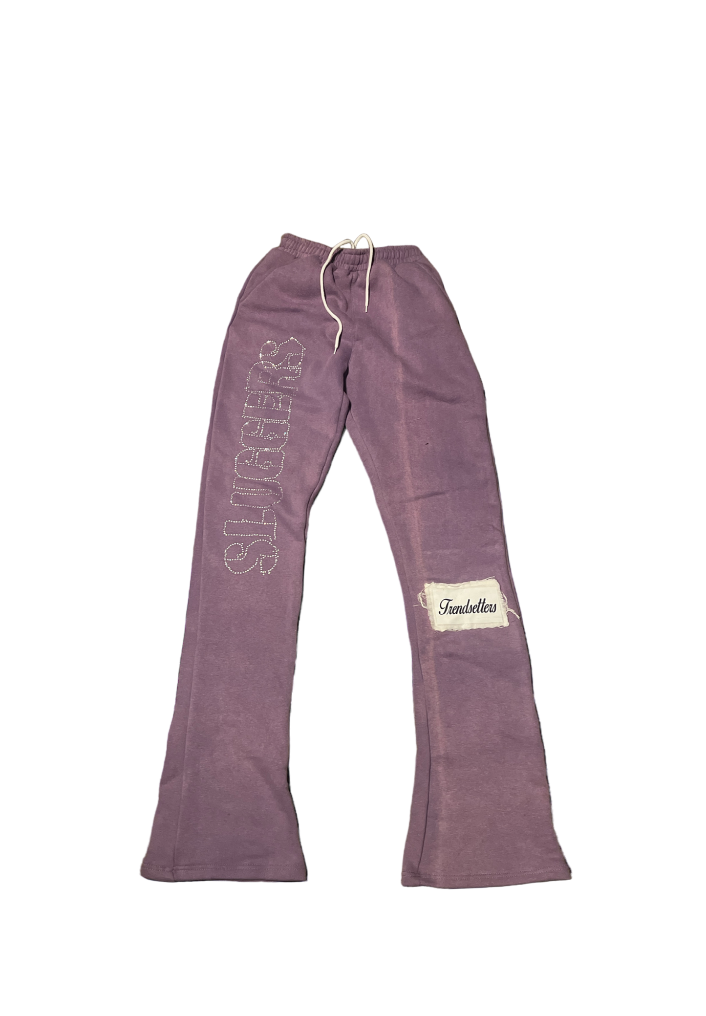 SLUGGERS RHINESTONE FLARE SWEATS (PURPLE)