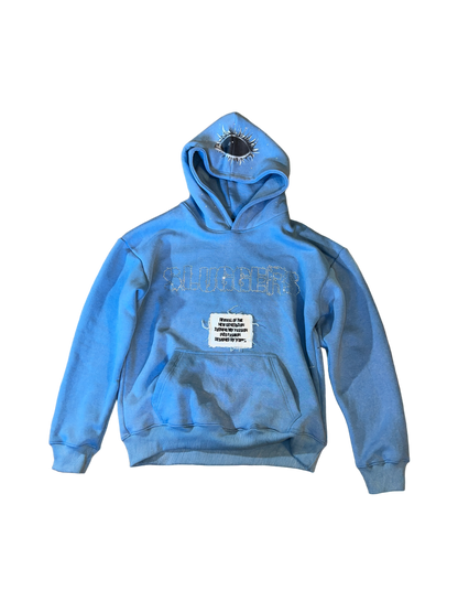 EYE RHINESTONE HOODIE (BLUE)