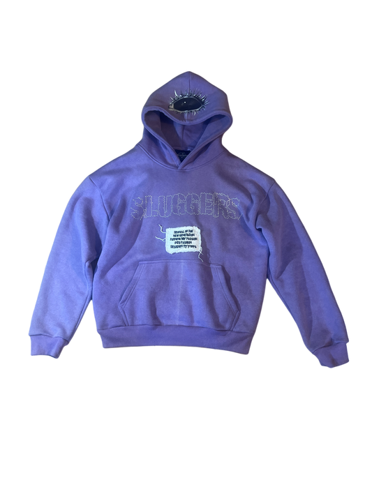 EYE RHINESTONE HOODIE (PURPLE)