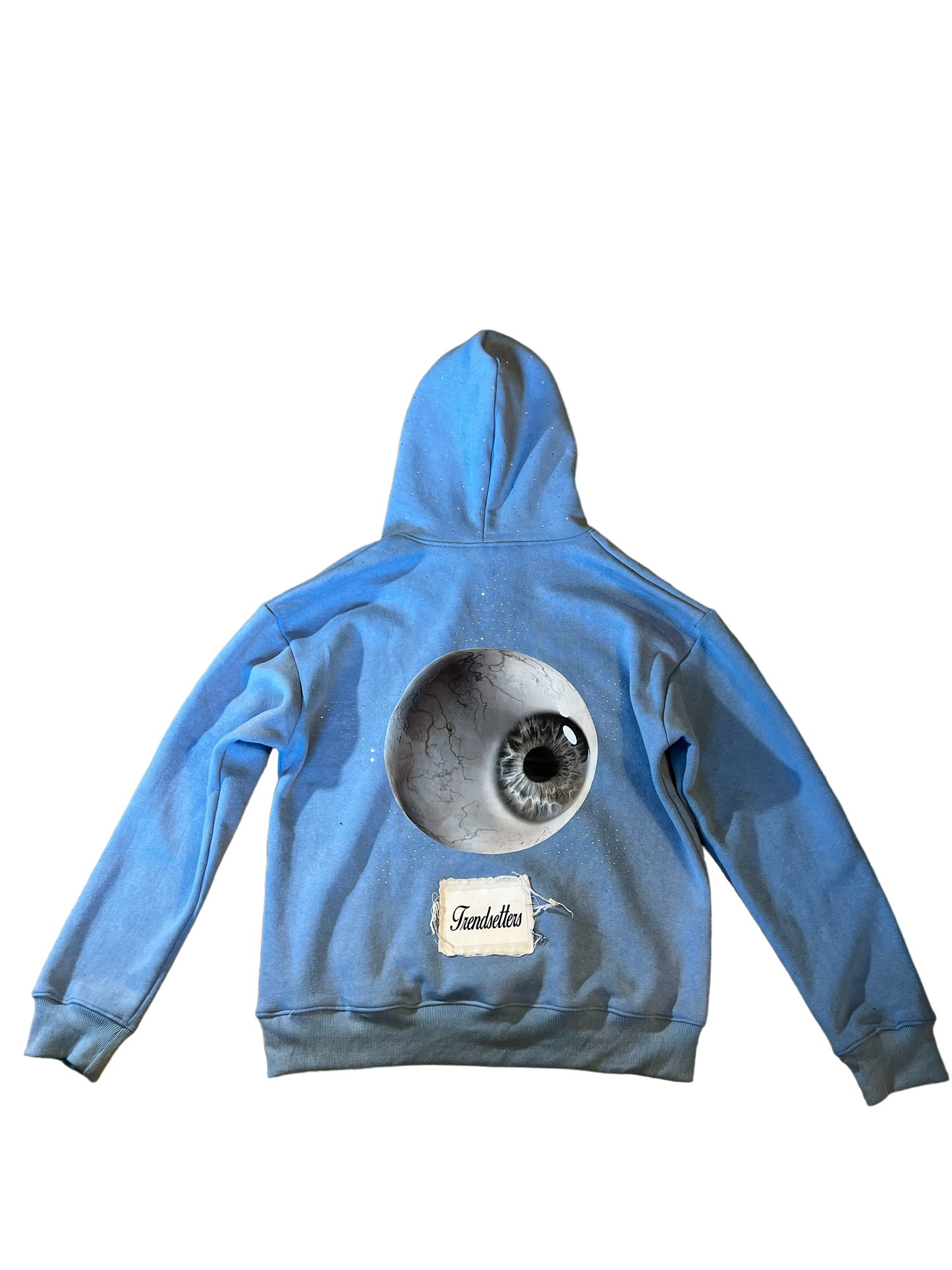 EYE RHINESTONE HOODIE (BLUE)