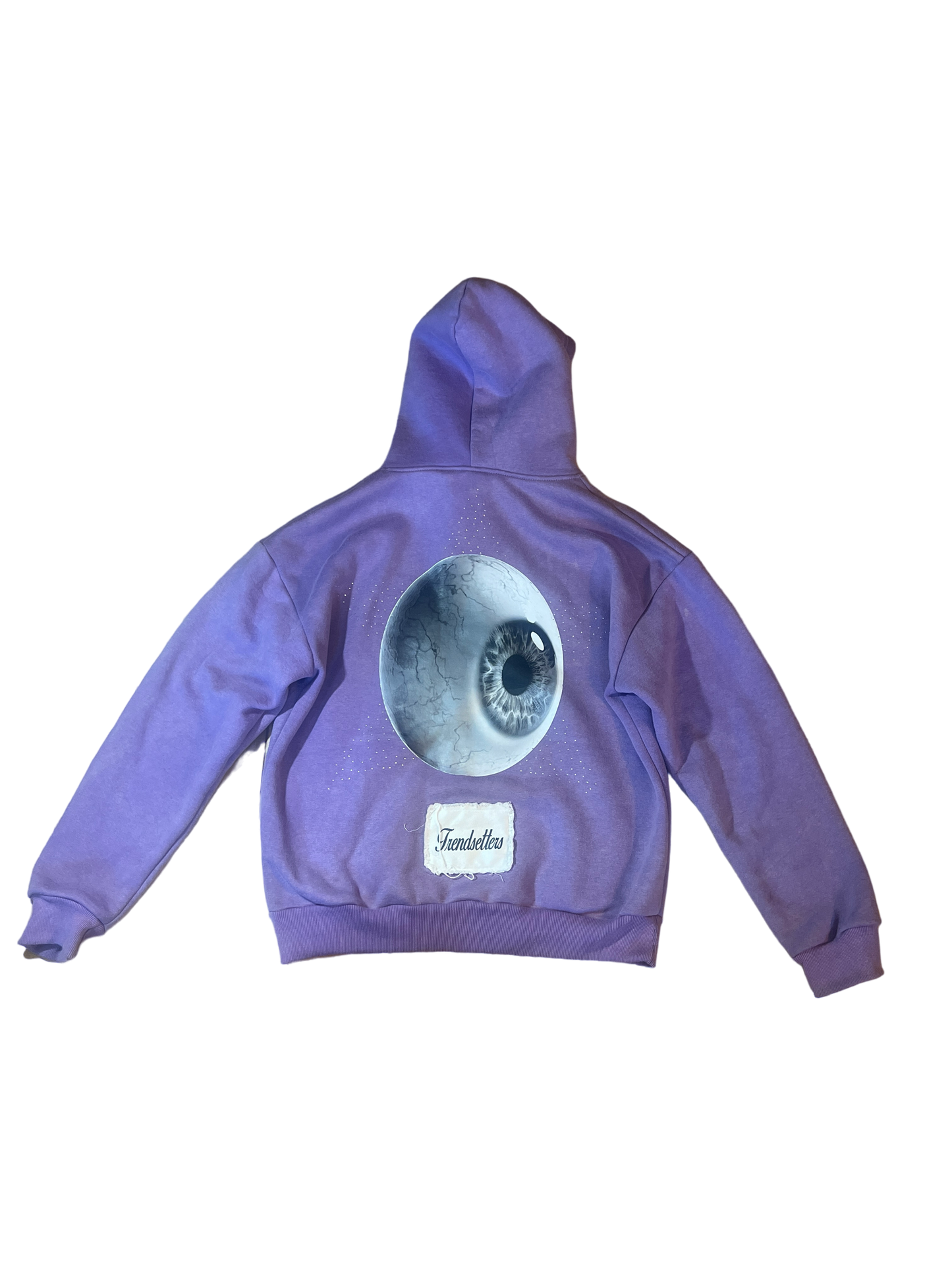 EYE RHINESTONE HOODIE (PURPLE)