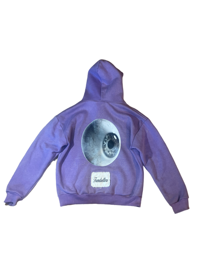 EYE RHINESTONE HOODIE (PURPLE)